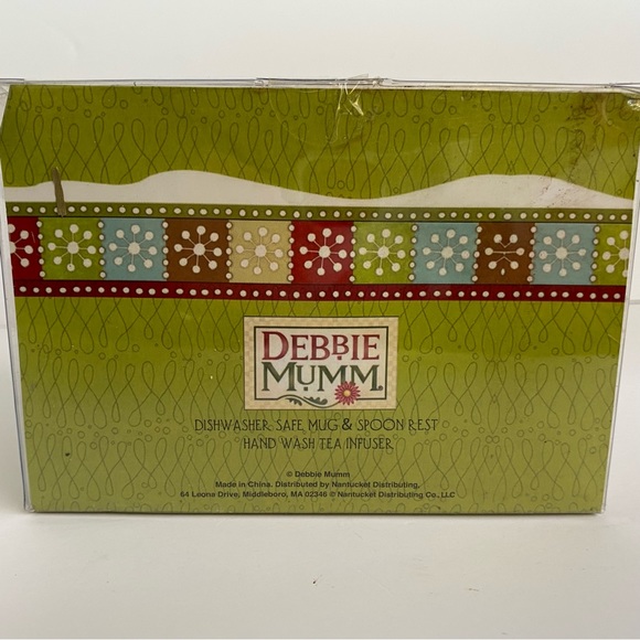 Debbie Mumm Christmas Mug Gift Set Tea Infuser Spoon Rest New Fine porcelain - Picture 11 of 11
